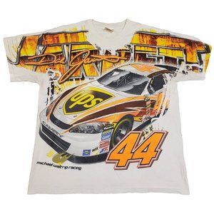 Vintage 2007 Dale Jarrett Chase Authentics UPS NASCAR Full Print Shirt Mens L